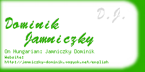 dominik jamniczky business card